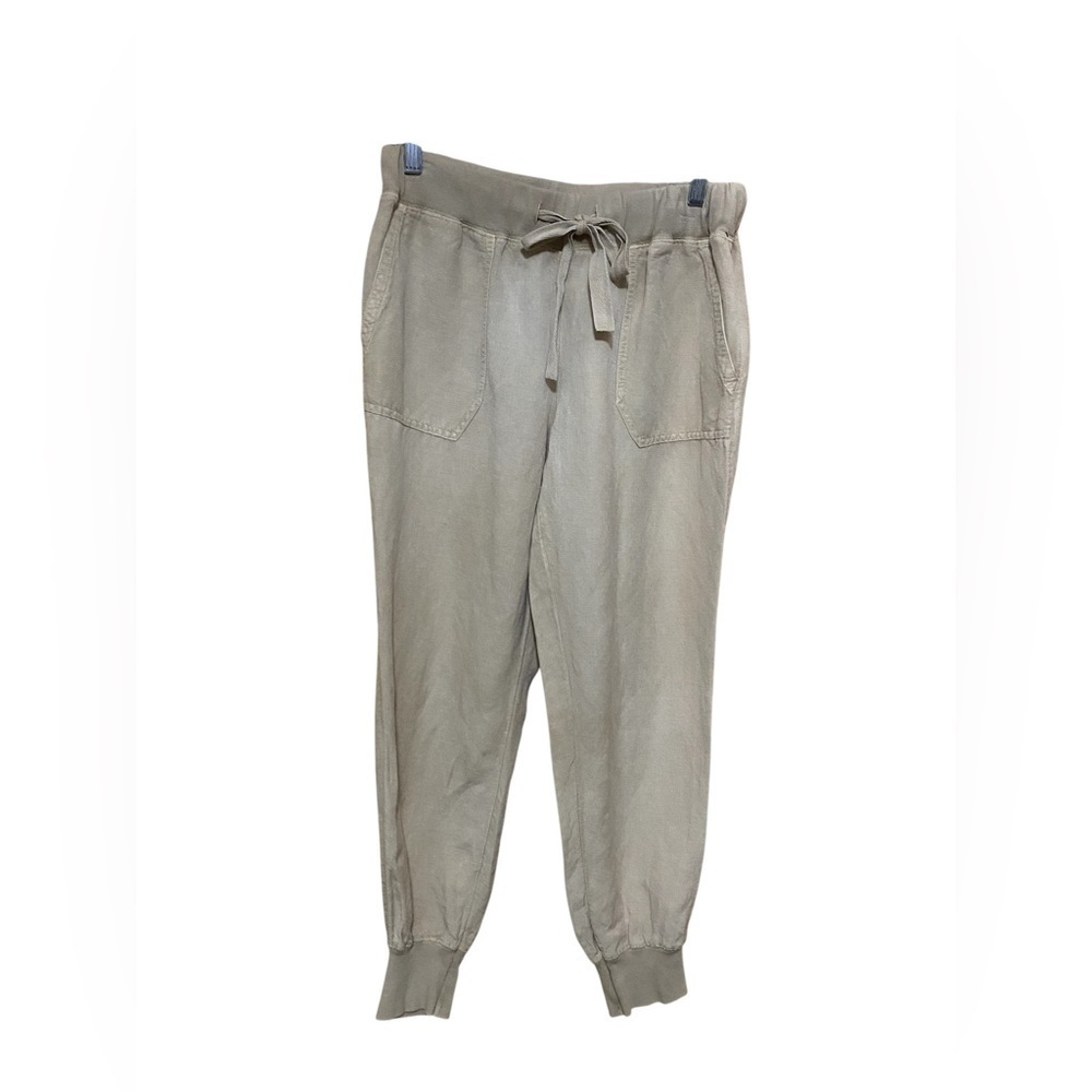 Vineyard Vines Tan Khaki Beige Woman’s Linen Blend Joggers in Size XS.